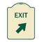 Signmission Exit Exit with Right Arrow Heavy-Gauge Aluminum Architectural Sign, 24" H, 18" L, TG-1824-24031 A-DES-TG-1824-24031 - alternate 1